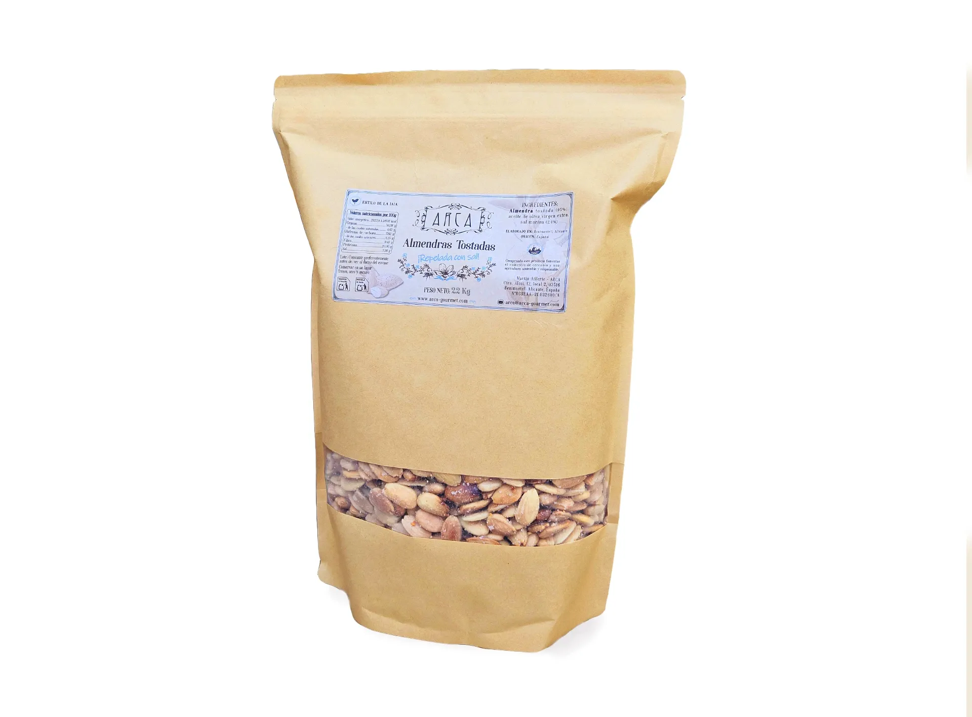 [A-254] Almendras Tostadas Repeladas con Sal 2,2kg