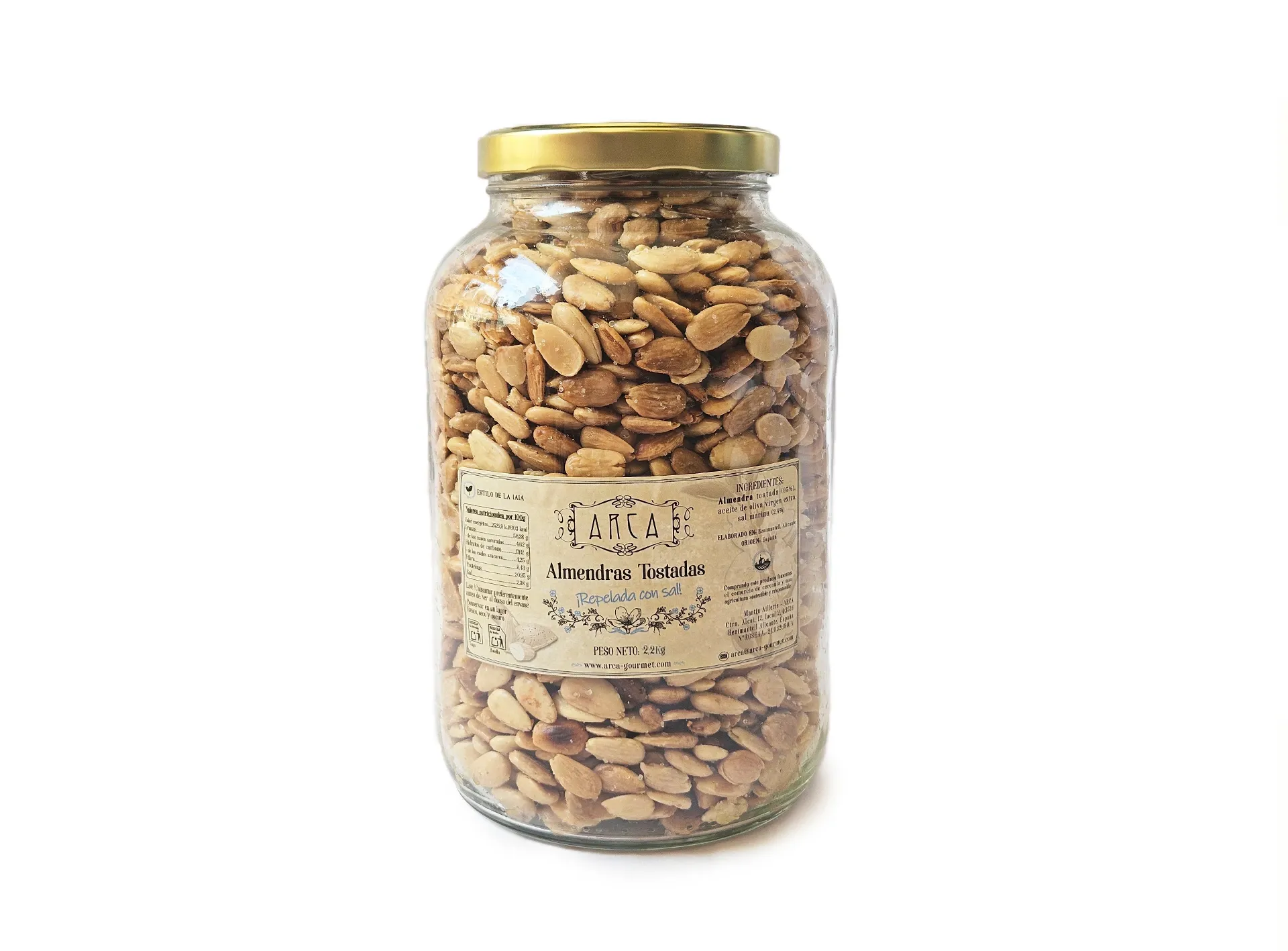 [A-254] Almendras Tostadas Repeladas con Sal 2,2kg